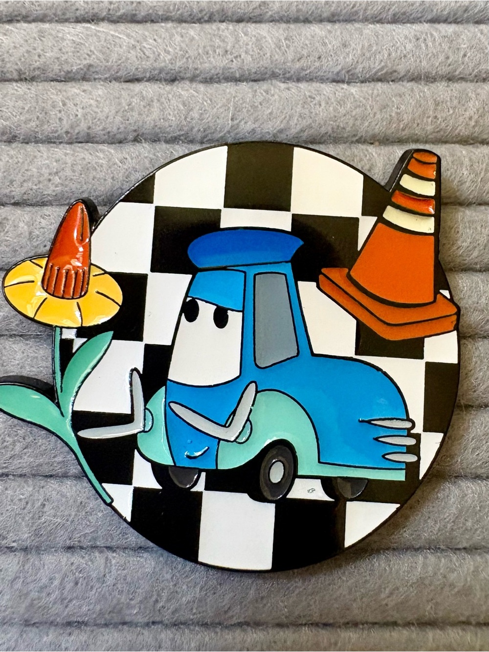 Disney Pixar Cars Checker Blind Box Enamel Pin - Guido